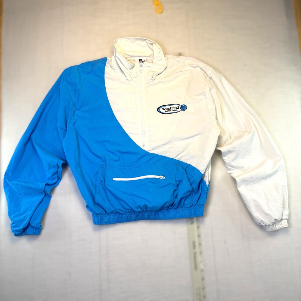 VTG Sun N Sand Volleyball Windbreaker Blue Women Small West End Austin Texas USA